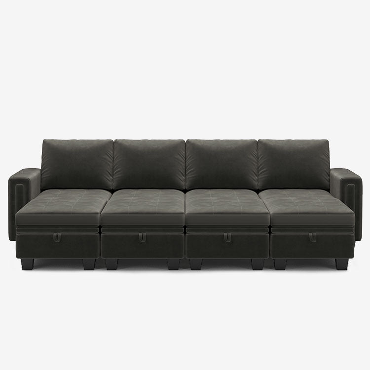 Iron-Grey-/-Velvet-8-Seat-Open-Pit-Sectional