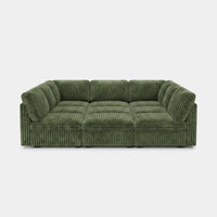 Olivewood-Green-/-Corduroy-9-Seat-Pit-Sectional