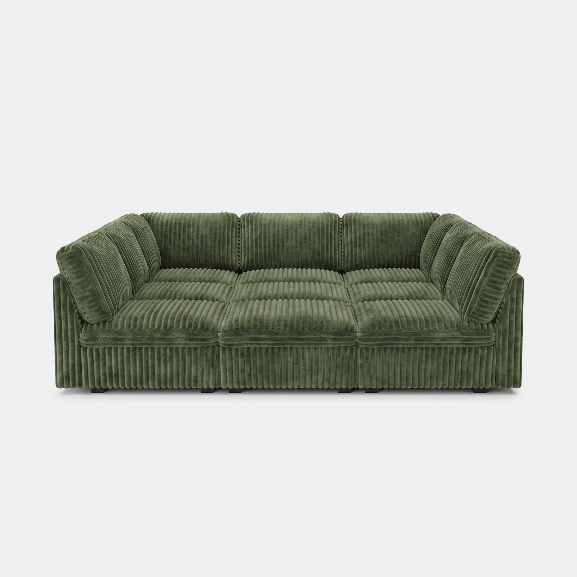 Olivewood-Green-/-Corduroy-9-Seat-Pit-Sectional