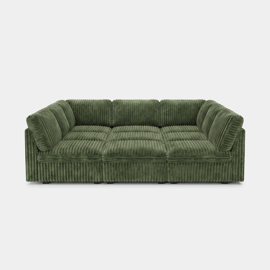 Olivewood-Green-/-Corduroy-9-Seat-Pit-Sectional