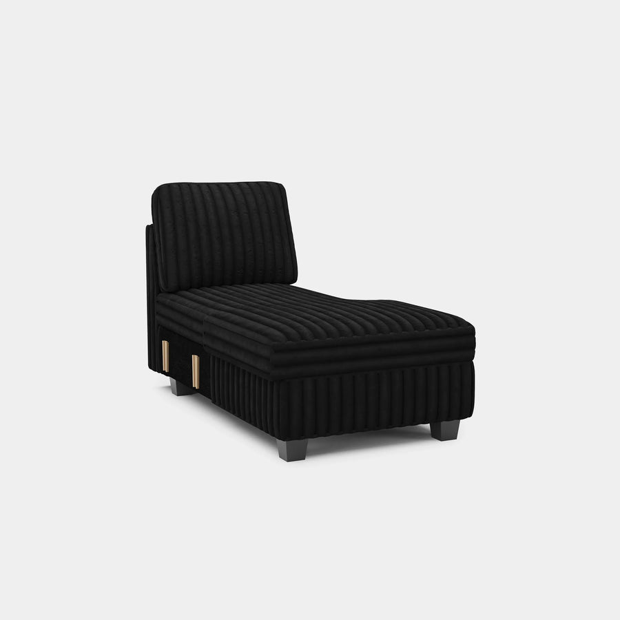 Piano-Black-/-Faux-Rabbit-Fur-Corduroy-Module-Armless-Right-Chaise