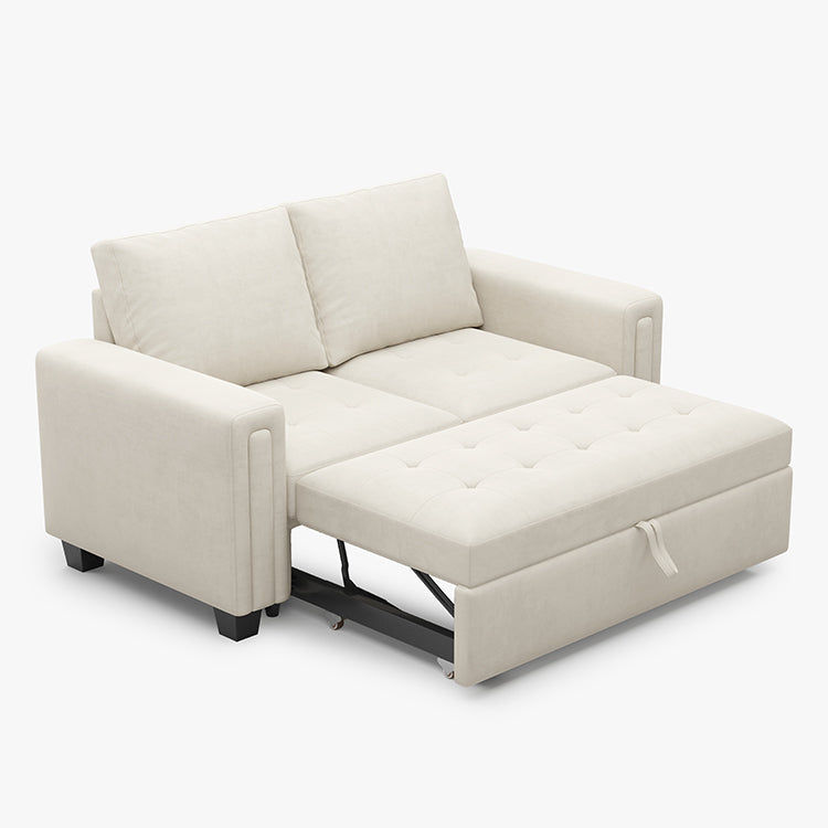 Belffin 4 Seats Modular Velvet Tufted Pull-out Loveseat Sofa