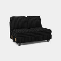 Piano-Black-/-Faux-Rabbit-Fur-Corduroy-Module-Loveseat