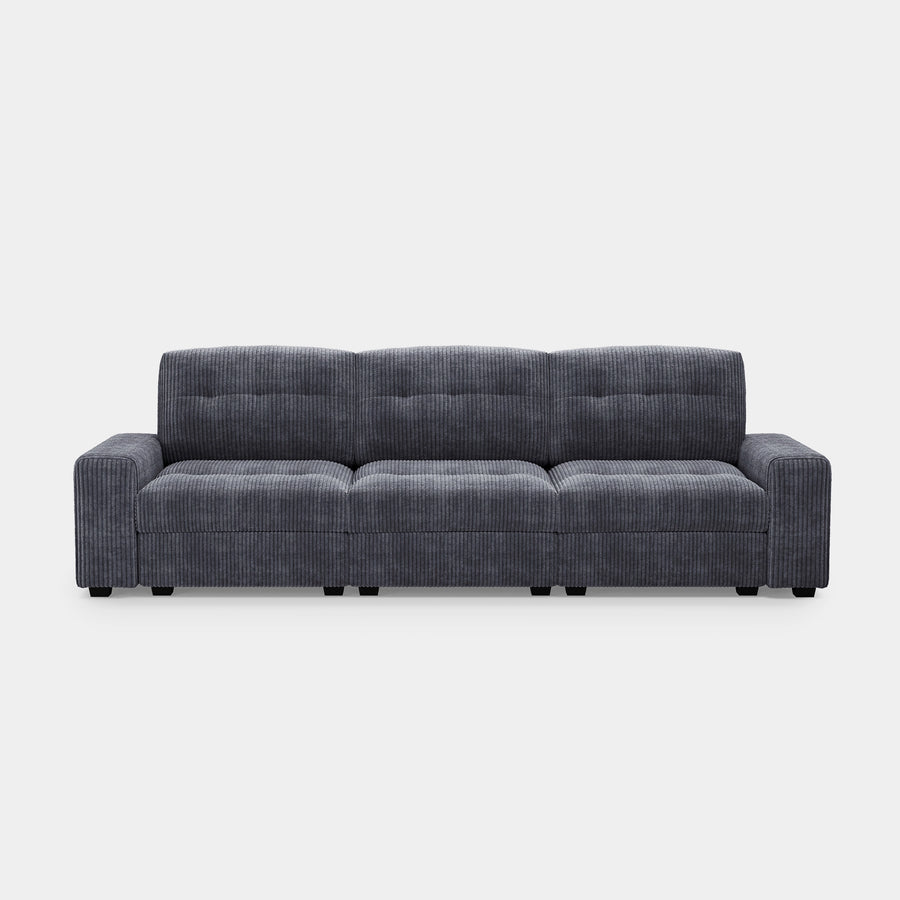 Pewter-Grey-/-Corduroy-3-Seat-Sofa