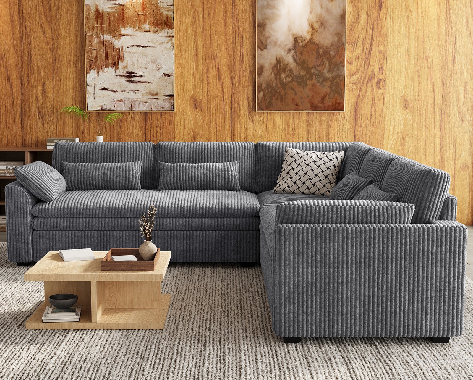 Vayla Oversized Cloud 6 Seats Corner Sofa