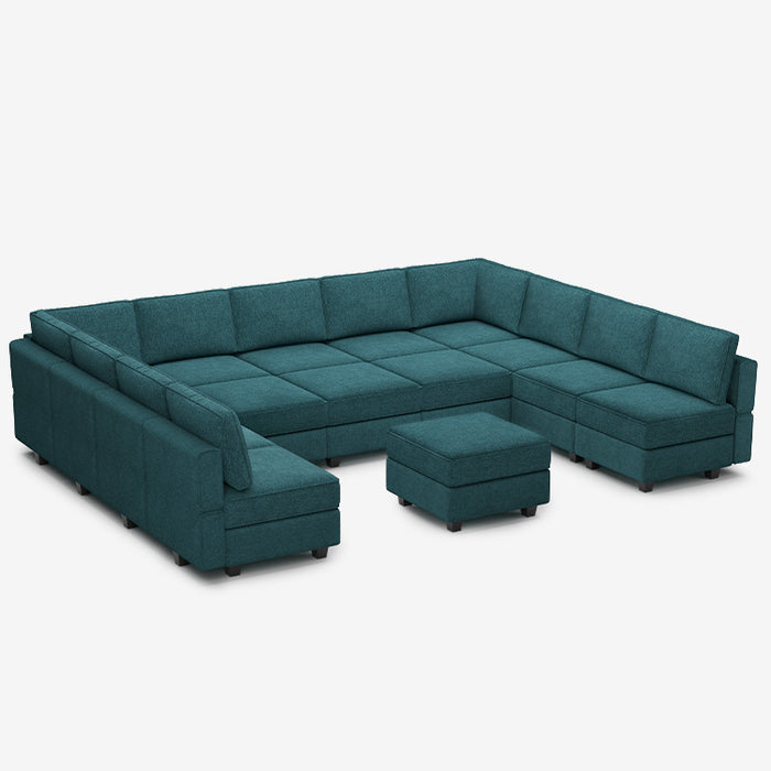 Soforia 14 Seats + 13 Sides Modular Terry Sofa with Storage Seat and Ottoman