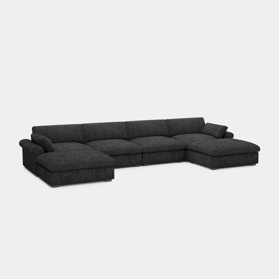 Graphite-Grey-/-Chenille-6-Seat-U-Shaped-Sectional