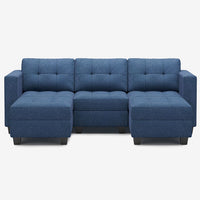 Prussian-Blue-/-Weave-5-Seat-U-Shaped-Open-Sectional