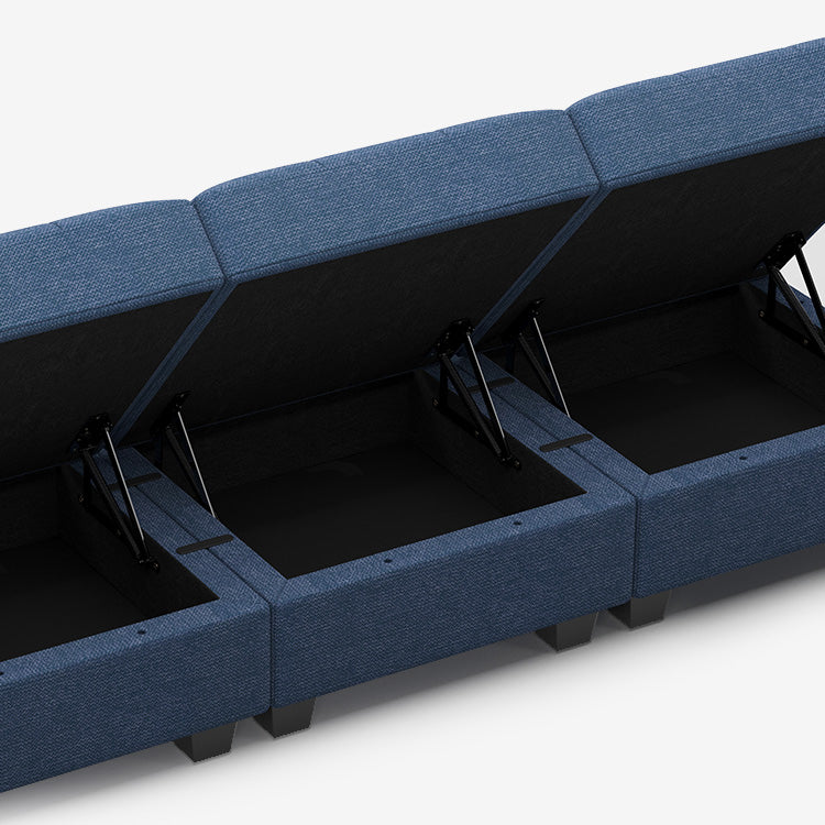 Belffin 8 Seats + 10 Sides Modular Weave Sleeper Sofa with Storage Seat