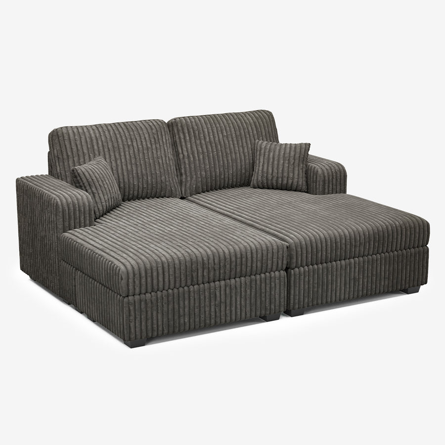 Mink-Brown-/-Corduroy-Double-Chaise-Loveseat