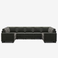 Iron-Grey-/-Velvet-9-Seat-U-Shaped-Sectional