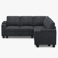 Graphite-Grey-/-Chenille-5-Seat-L-Shaped-Corner-Sectional