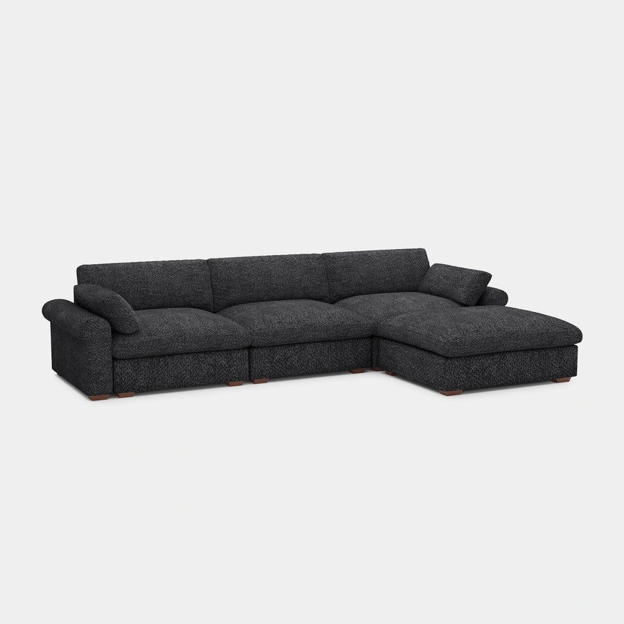 Graphite-Grey-/-Chenille-4-Seat-L-Shaped-Sectional