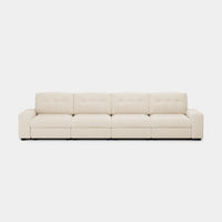 Ivory-Beige-/-Corduroy-4-Seat-Sofa