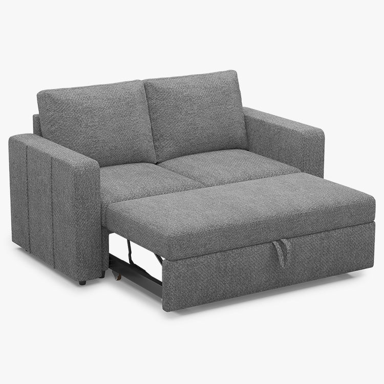 Belffin 2 Seats Modular Chenille Pull-out Loveseat Sofa