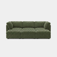 Olivewood-Green-/-Corduroy-6-Seat-Open-Pit-Sectional