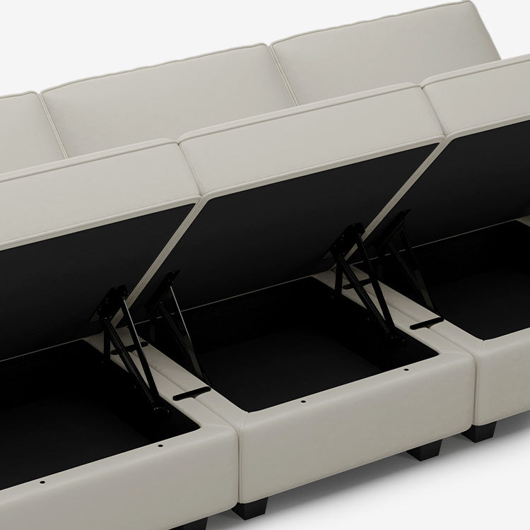 Belffin 12 Seats + 9 Sides Modular Velvet Sofa with Storage Seat