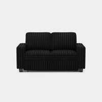 Piano-Black-/-Faux-Rabbit-Fur-Corduroy-Pullout-Loveseat