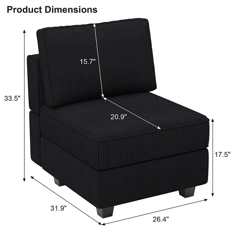 Belffin Modular Wide Corduroy Seats