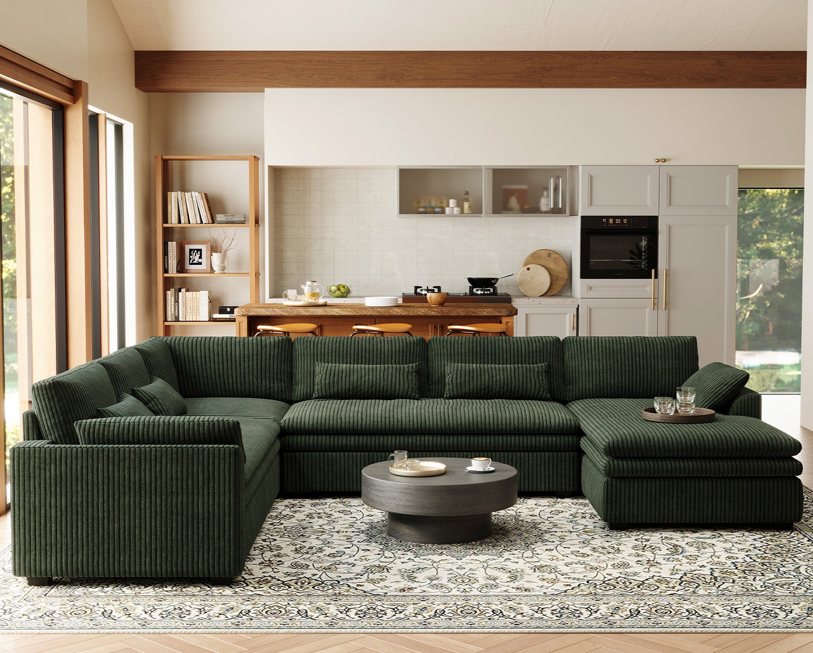 Vayla Oversized Cloud 7 Seats Sofa with Double Chaise