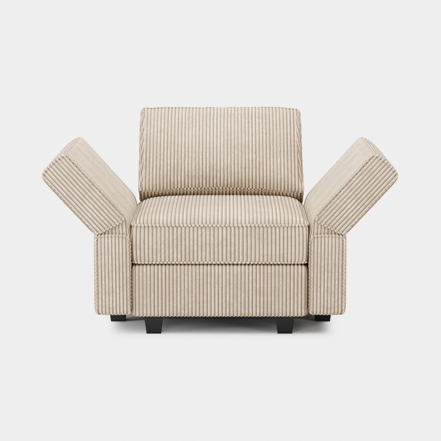 Soforia-Arm-Chair-Ivory-Beige-Corduroy-Adjustable-Backrest