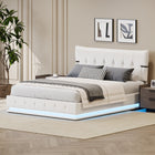 Faux Leather  Lift Up Storage Bed