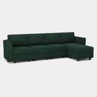 Seaweed-Green-/-Corduroy-5-Seat-L-Shaped-Sectional