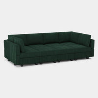 Seaweed-Green-/-Corduroy-8-Seat-Pit-Sectional