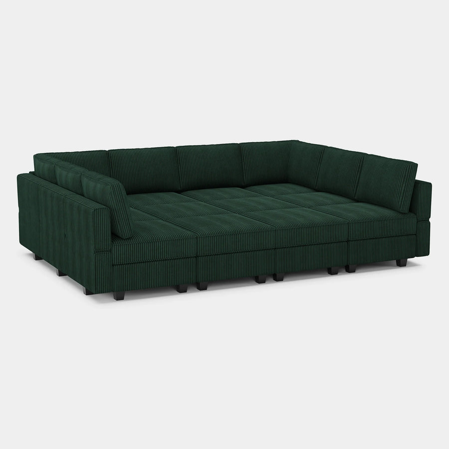 Seaweed-Green-/-Corduroy-12-Seat-Pit-Sectional