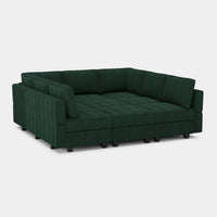 Seaweed-Green-/-Corduroy-9-Seat-Pit-Sectional