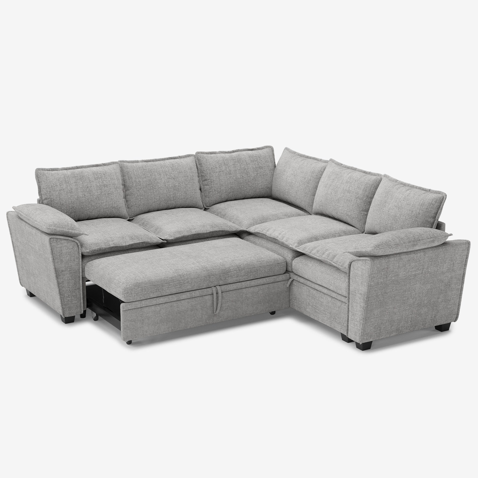 chenille-cloud-grey-5-Seats-Corner-Sectional