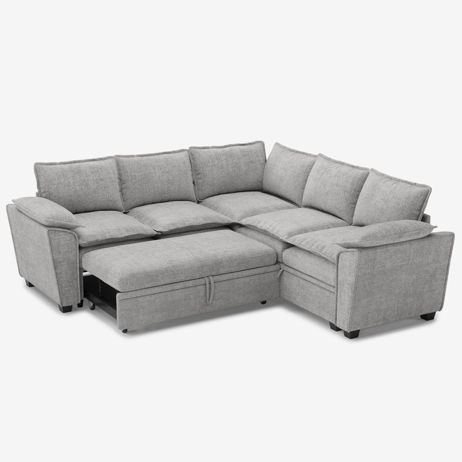 Cloud-Grey-/-Chenille-5-Seat-L-Shaped-Pullout-Sectional
