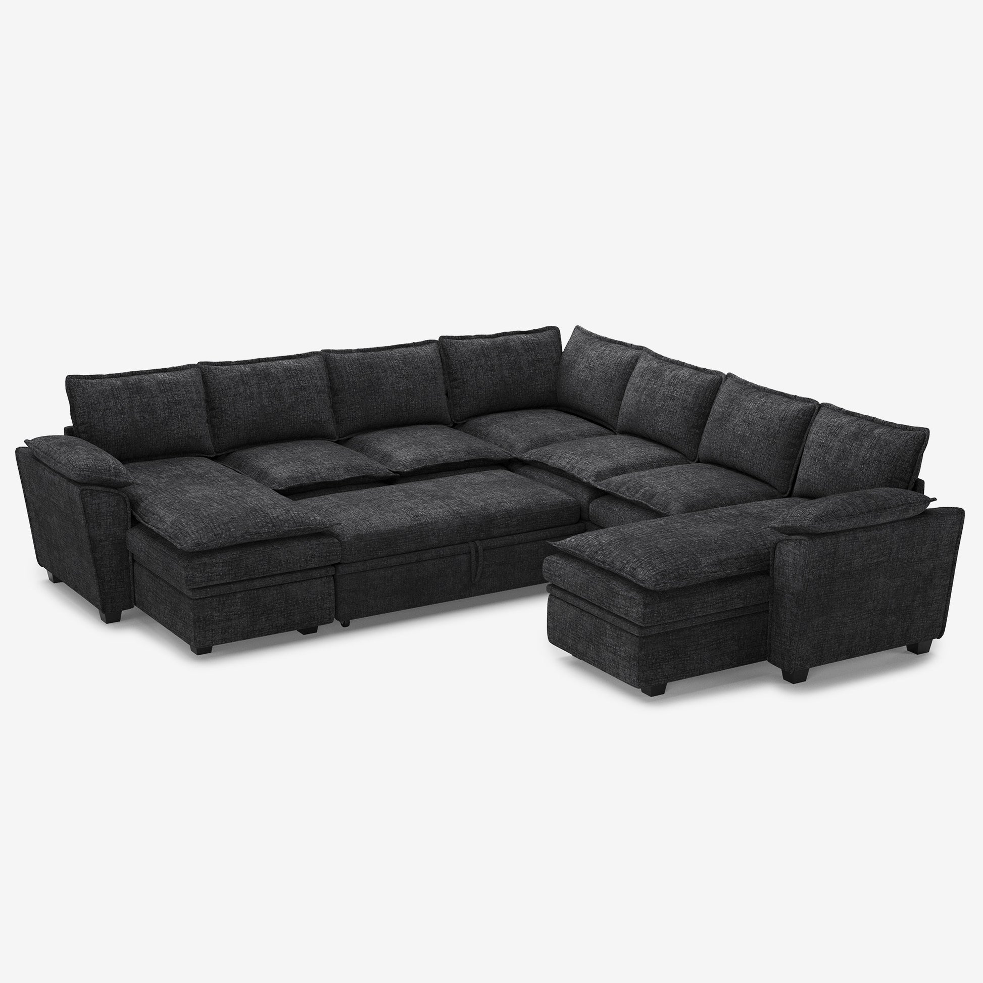 chenille-graphite-grey-8-Seats-Corner-Sectional