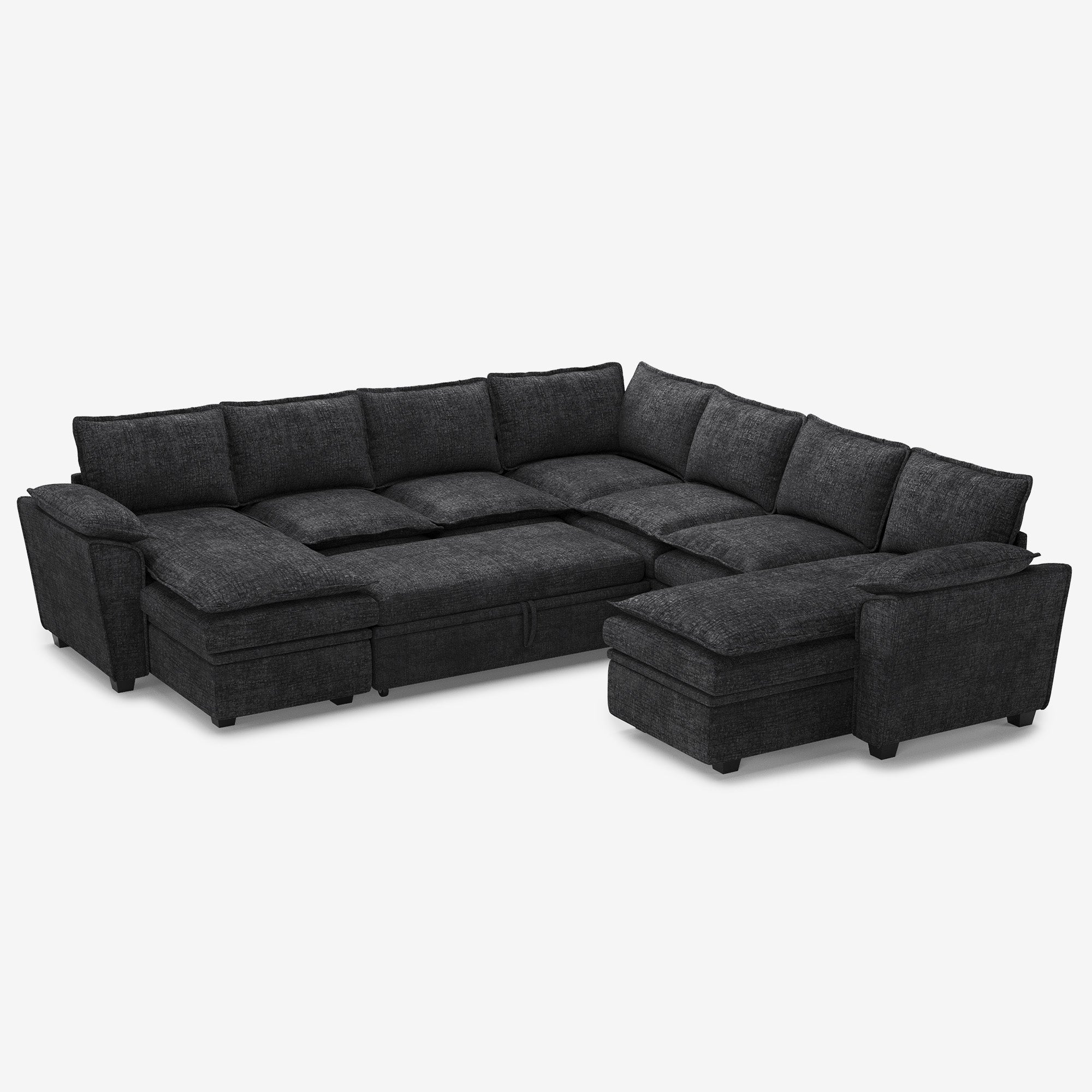 chenille-graphite-grey-8-Seats-Corner-Sectional