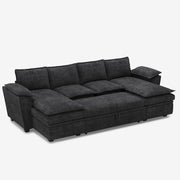 Sonnio Pull-out Sectional Sofa with Double-Layer Cushions
