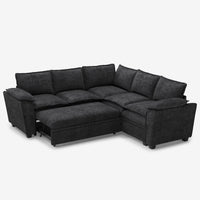 Graphite-Grey-/-Chenille-5-Seat-L-Shaped-Pullout-Sectional
