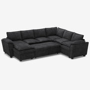 Sonnio Pull-out Sectional Sofa with Double-Layer Cushions