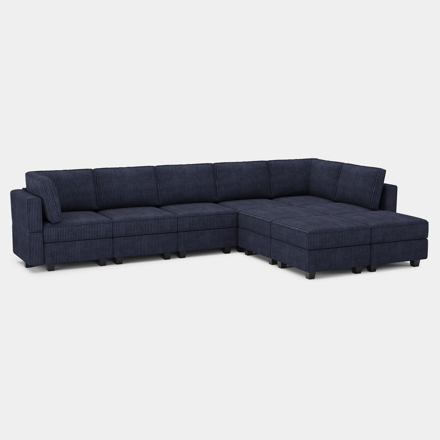 Indigo-Blue-/-Corduroy-9-Seat-L-Shaped-Sectional