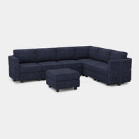 Indigo-Blue-/-Corduroy-7-Seat-L-Shaped-Sectional