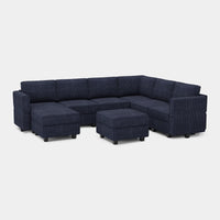 Indigo-Blue-/-Corduroy-8-Seat-U-Shaped-Sectional