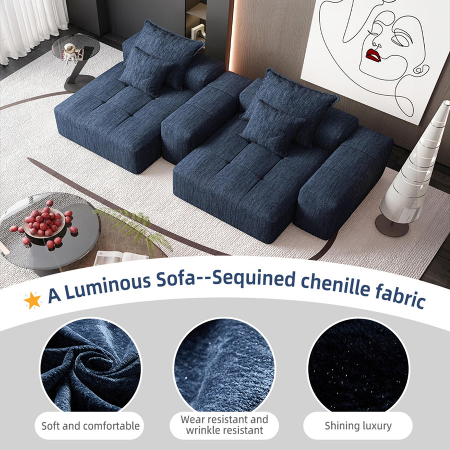 Prussian-Blue-/-Chenille-Loveseat
