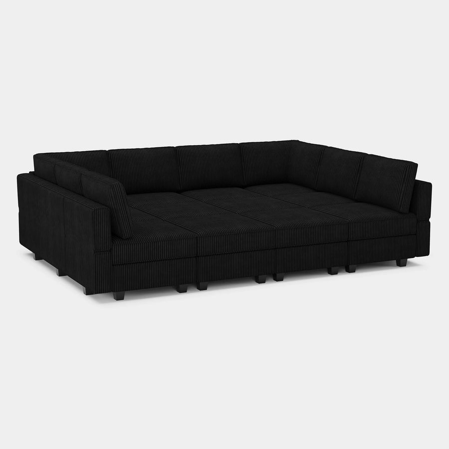 Obsidian-Black-/-Corduroy-12-Seat-Pit-Sectional