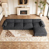 Graphite-Grey-/-Chenille-5-Seat-L-Shaped-Sectional