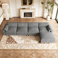 Silver-Grey-/-Chenille-5-Seat-L-Shaped-Sectional