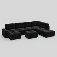 Obsidian-Black-/-Corduroy-5-Seat-L-Shaped-Sectional-with-2-Ottomans