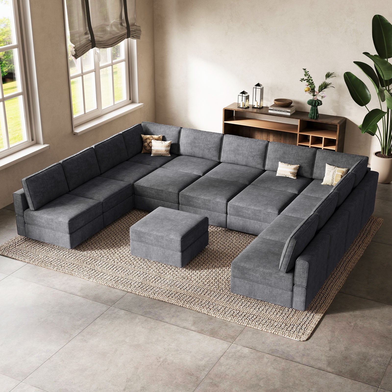 Belffin 14 Seats + 13 Sides Modular Oversized Terry Sofa