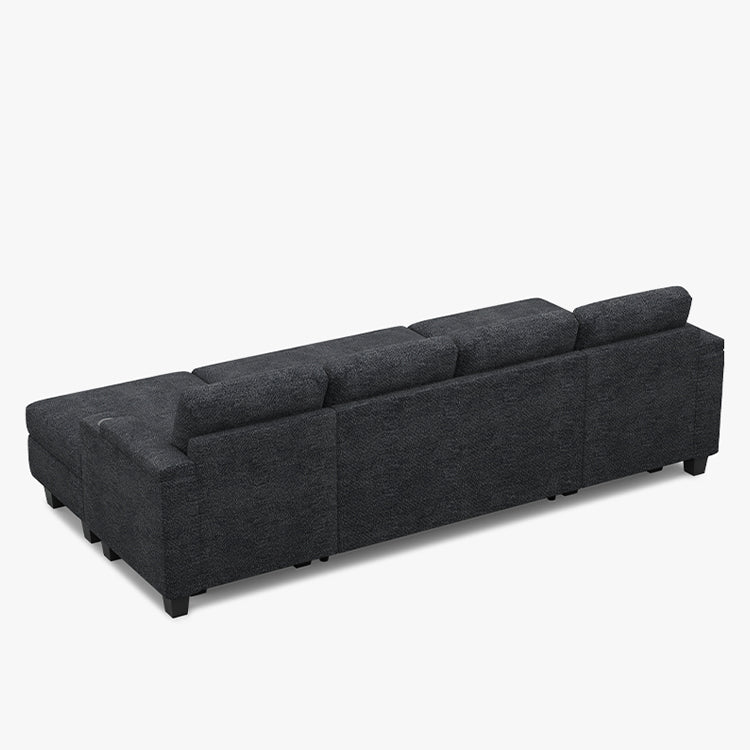 Belffin Modular 4 Seater Modular Chenille Pull-out  Sleeper Sofa with Storage Chaises