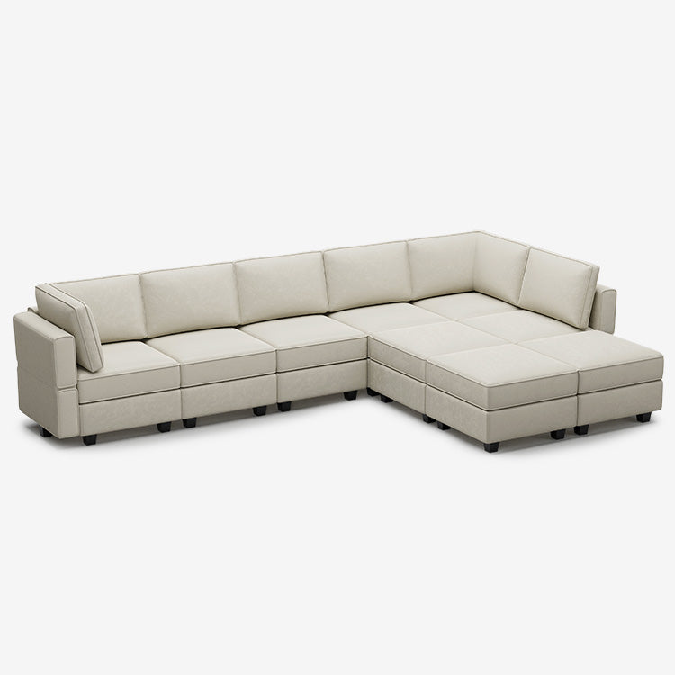 Belffin 9 Seats + 8 Sides Modular Velvet Sofa with Storage Seat
