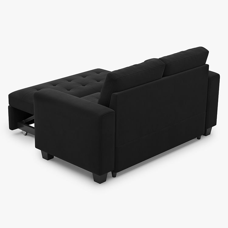 Belffin 4 Seats Modular Velvet Tufted Pull-out Loveseat Sofa