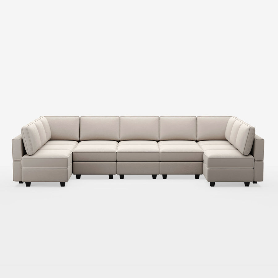 Pearl-Grey-/-Velvet-12-Seat-U-Shaped-Pit-Sectional